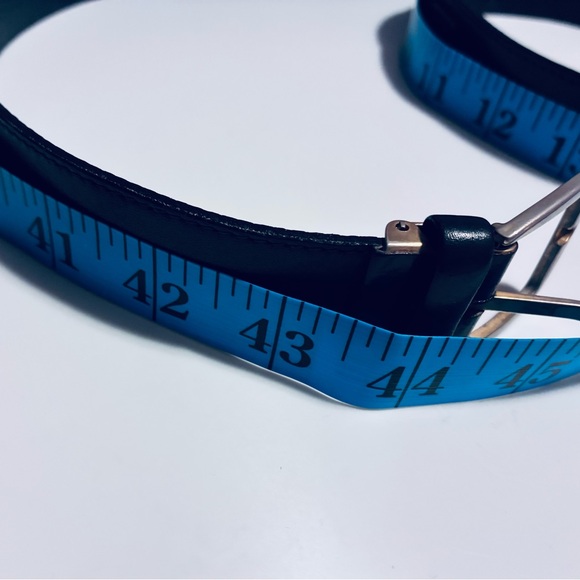 Vintage Dunhill Black Leather Belt 44” Gold Logo Plaque – Excellent Condition - Picture 9 of 9